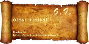 Oldal Ildikó névjegykártya